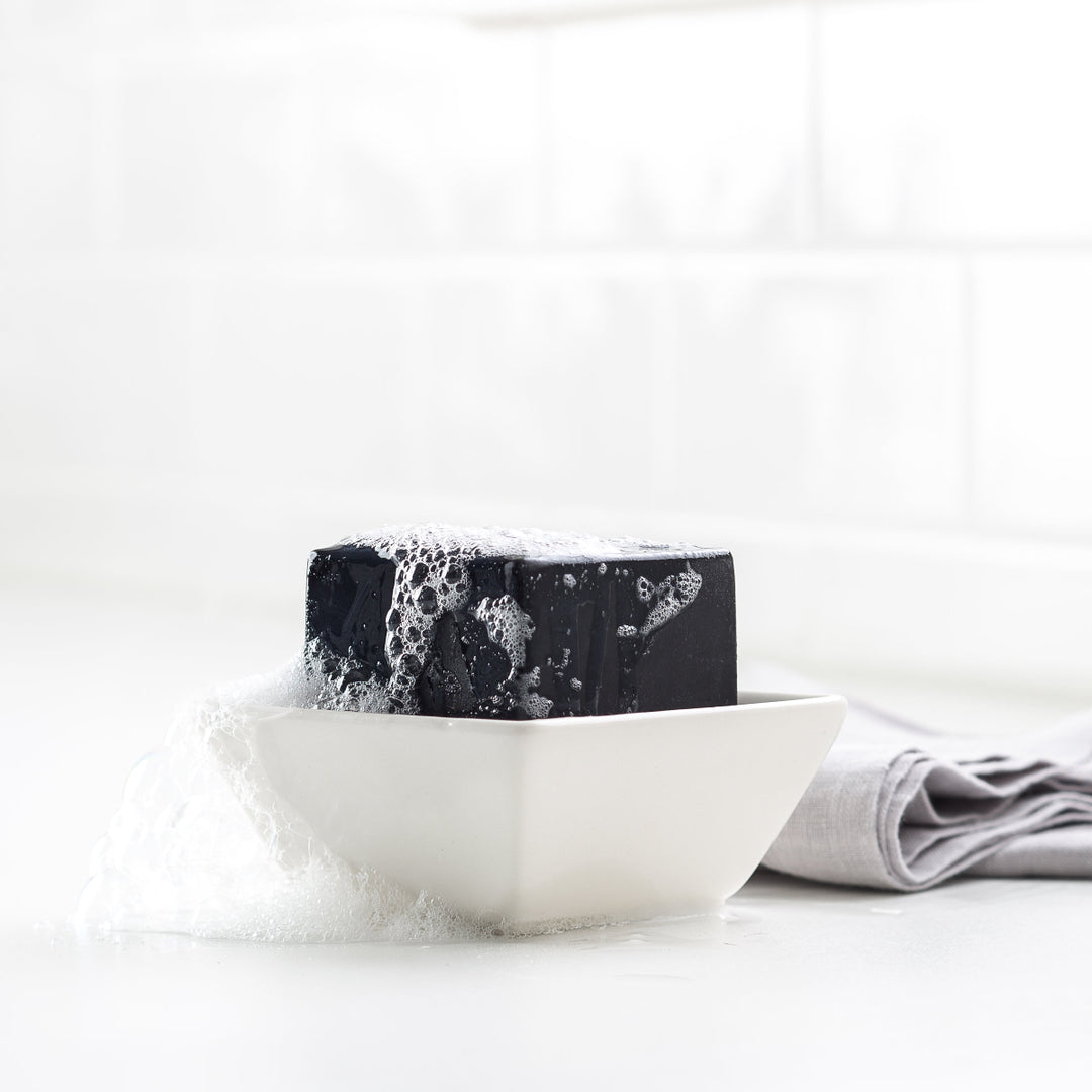Sudsy Detox Cleansing Bar in a small dish