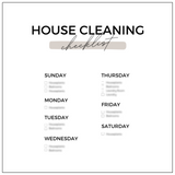 PRINTABLE HOUSE CLEANING CHECKLIST